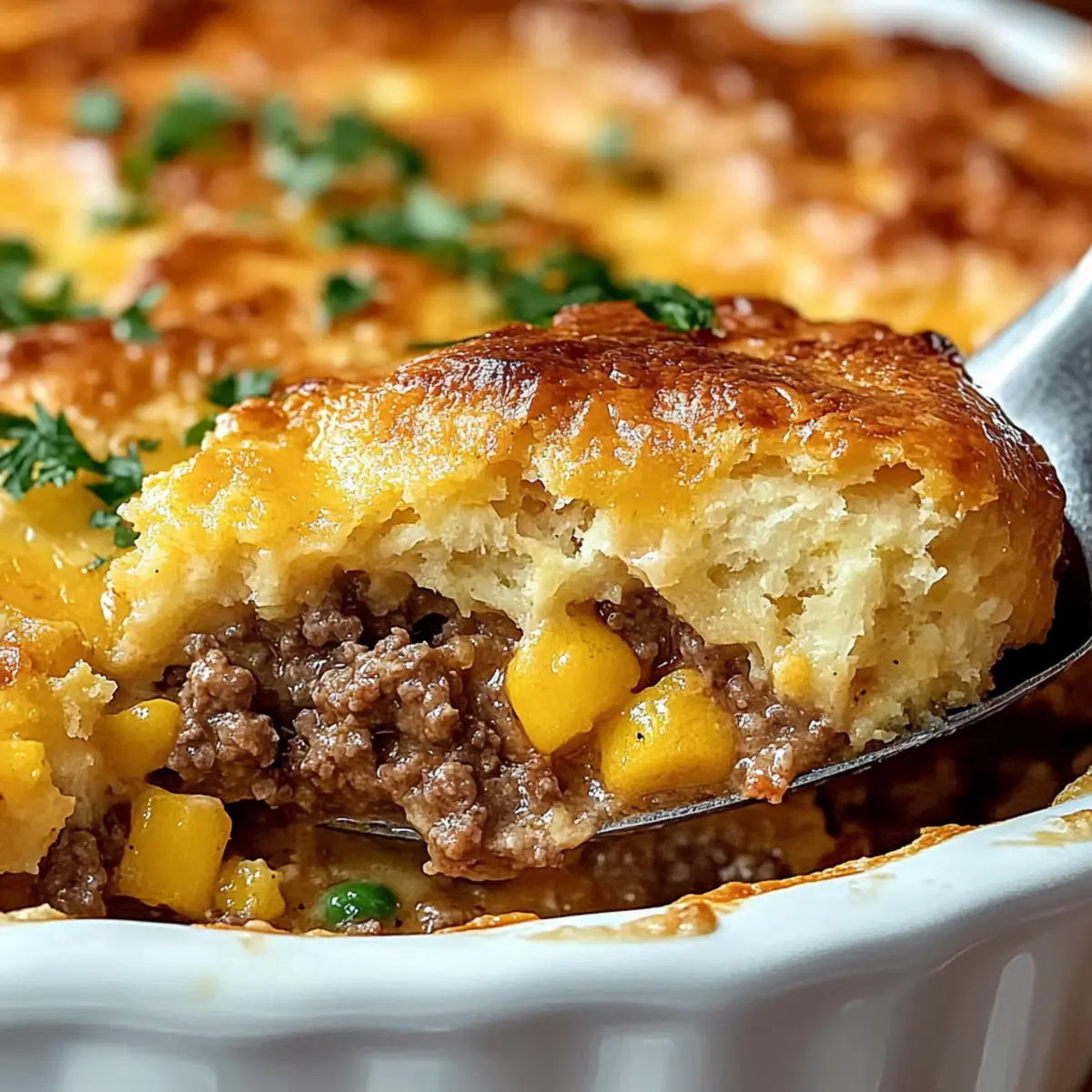 Cheddar Bay Ground Beef Cobbler