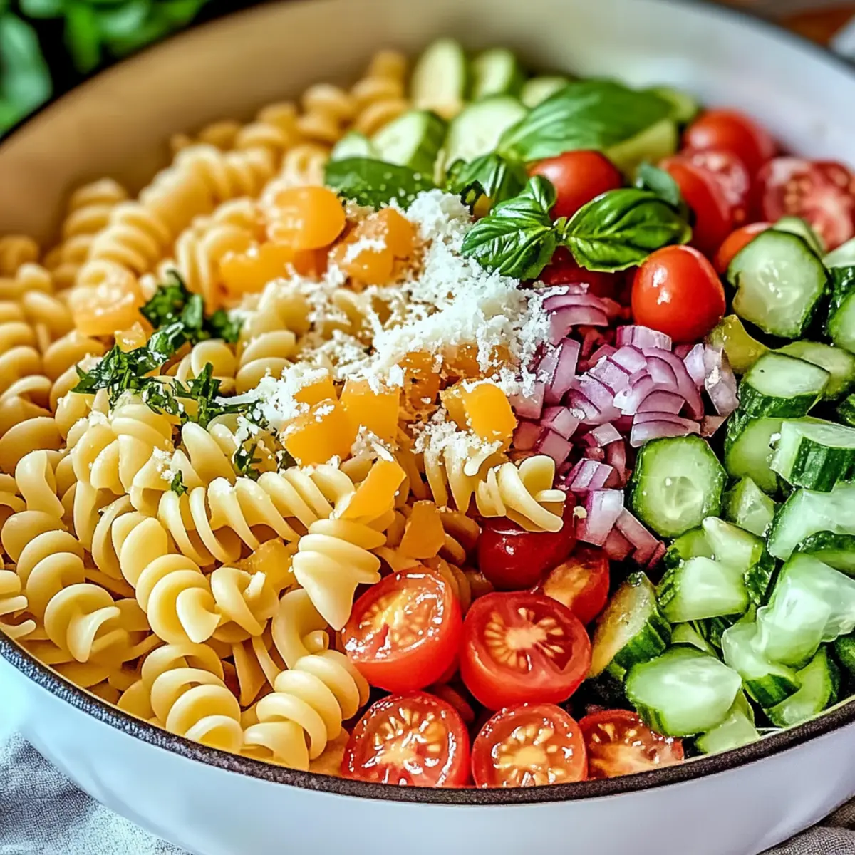 Spring Pasta Salad with Italian Dressing