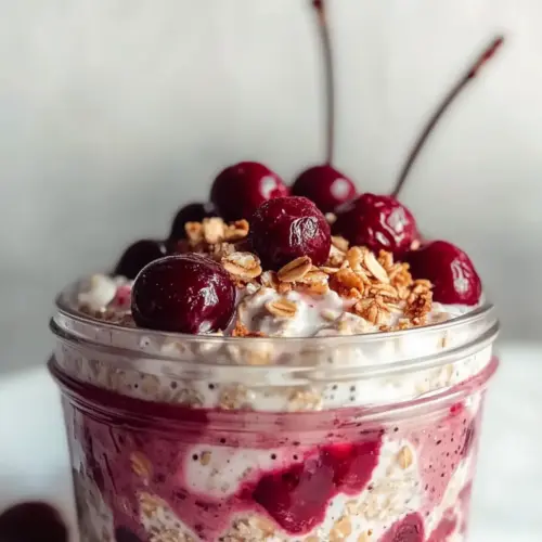 Copycat Cherry Pie Overnight Oats