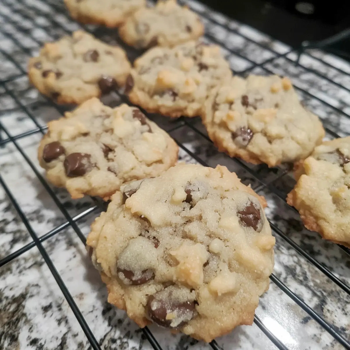 Sweet Chocolate Chip and Toffee Shortbread Cookies