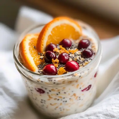 Cranberry Orange Winter Overnight Oats