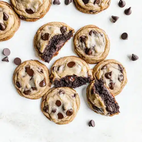 Brownie Stuffed Chocolate Chip Cookies