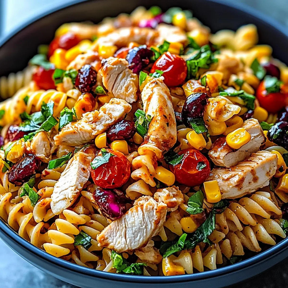 BBQ Chicken Pasta Salad