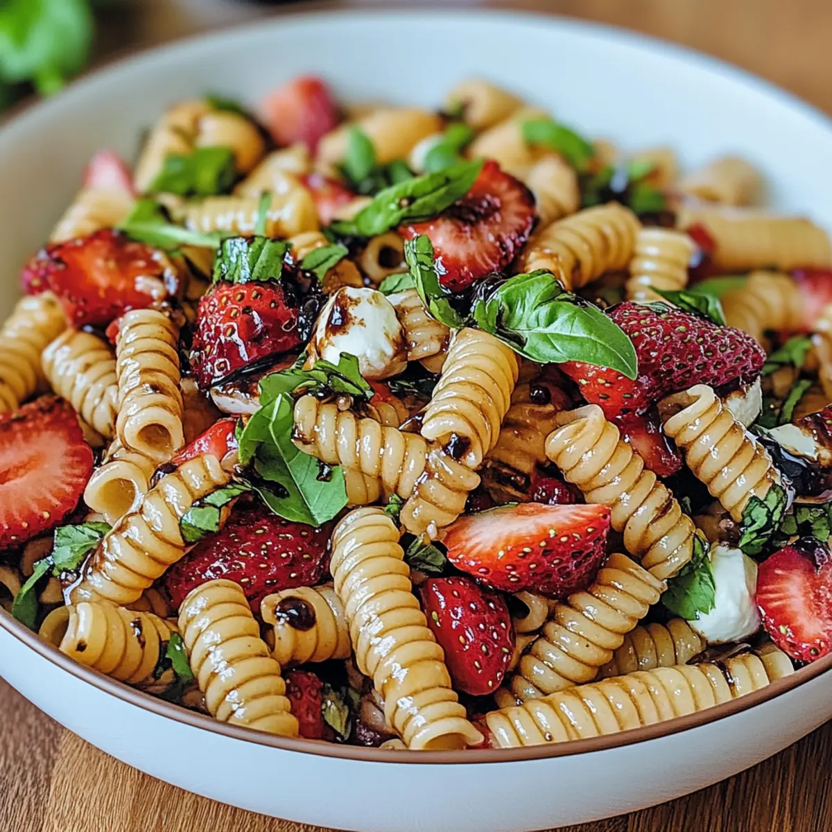 Balsamic Strawberry Pasta Salad