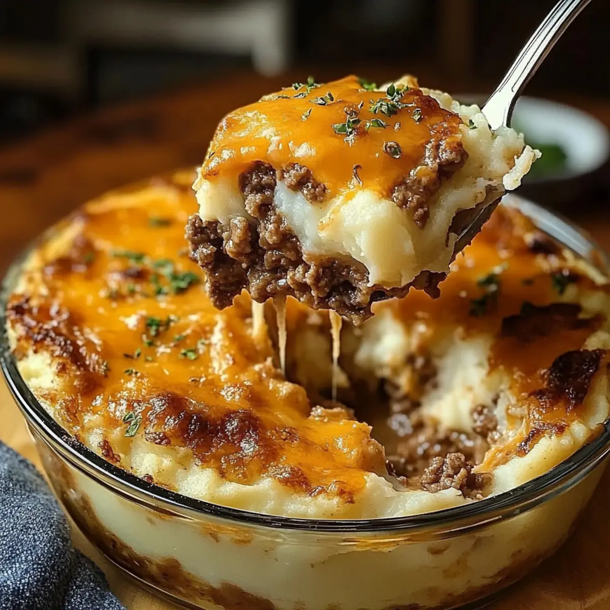 Hamburger and Mashed Potato Casserole