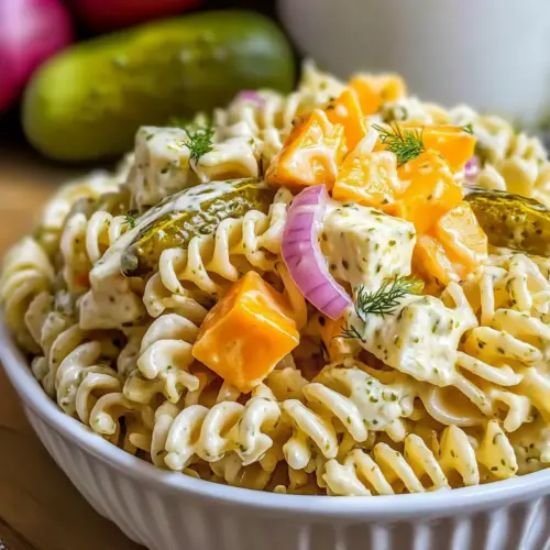 Dill Pickle Pasta Salad