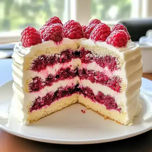 White Chocolate Raspberry Cake