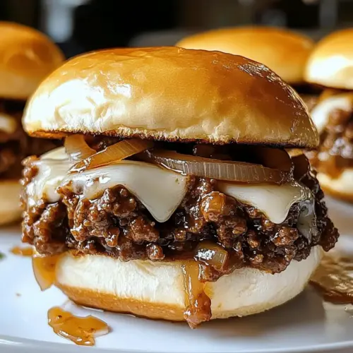 French Onion Beef Sloppy Joes
