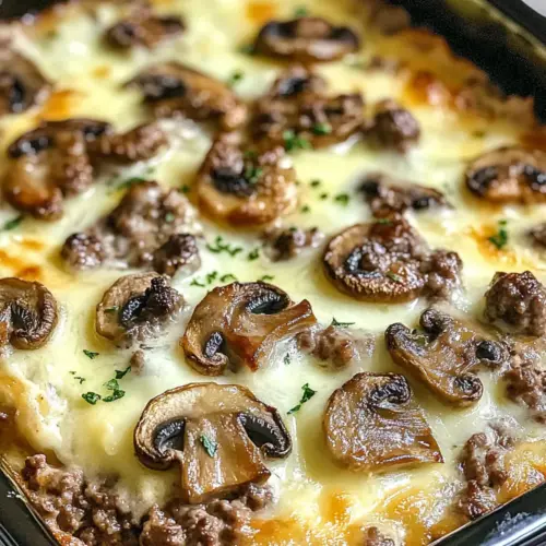 Hamburger Mushroom Bake