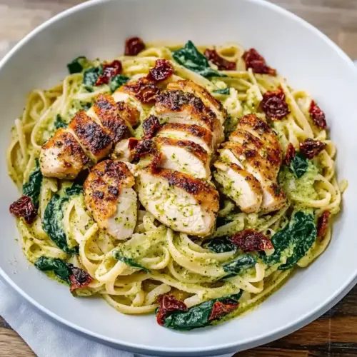 Chicken Pesto Pasta with Spinach