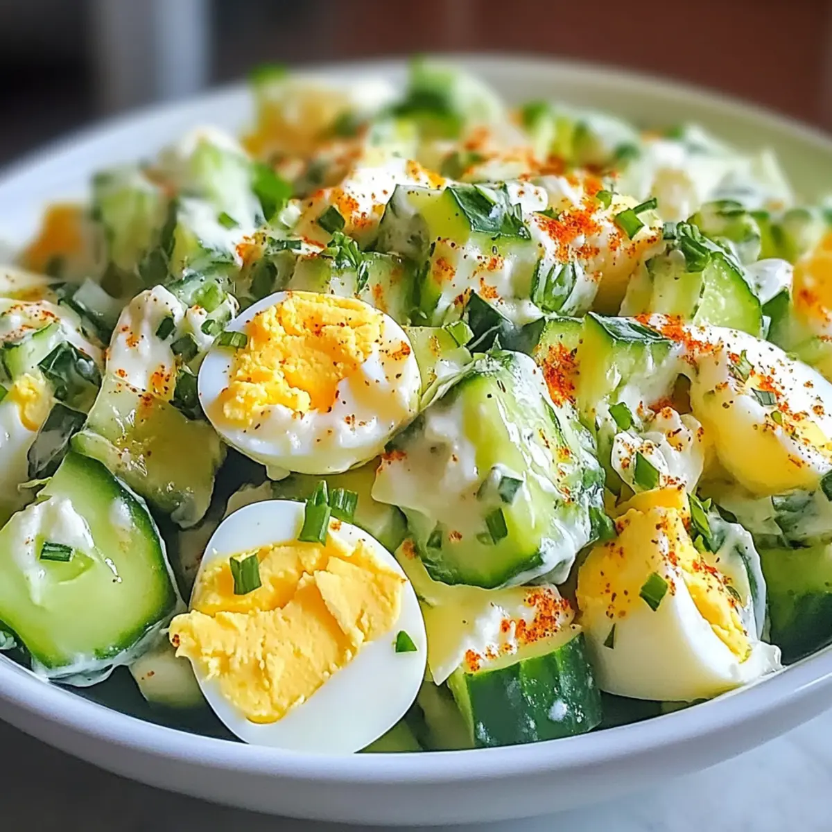 Low Carb Cucumber Egg Salad