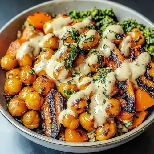Roasted Carrot and Chickpea Bowl