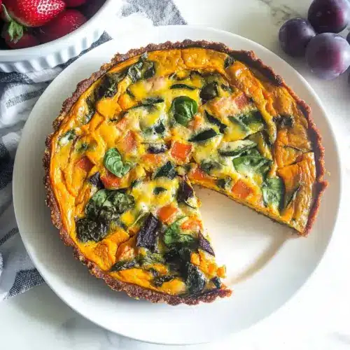 Sweet Potato Crust Quiche