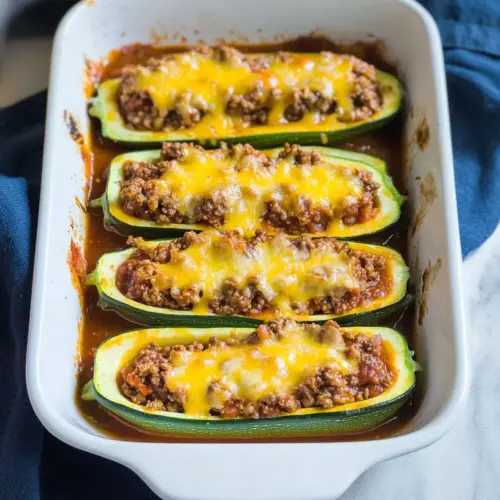 Beef Stuffed Zucchini Boats