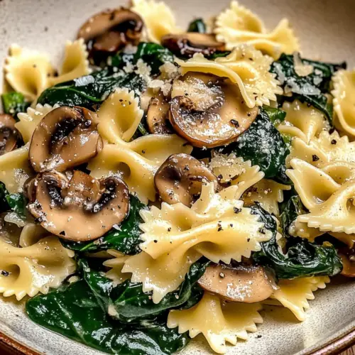 Spinach Mushroom Pasta