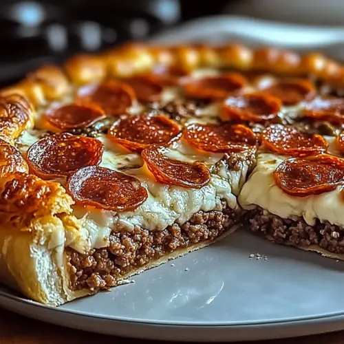 Hamburger Sausage & Pepperoni Pie