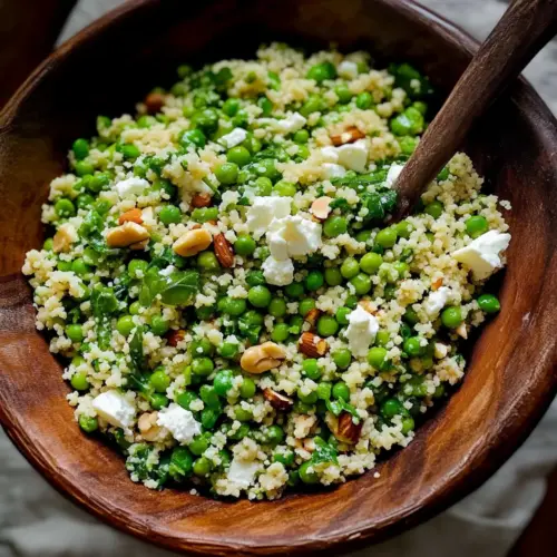 Spring Pea Feta Couscous Salad
