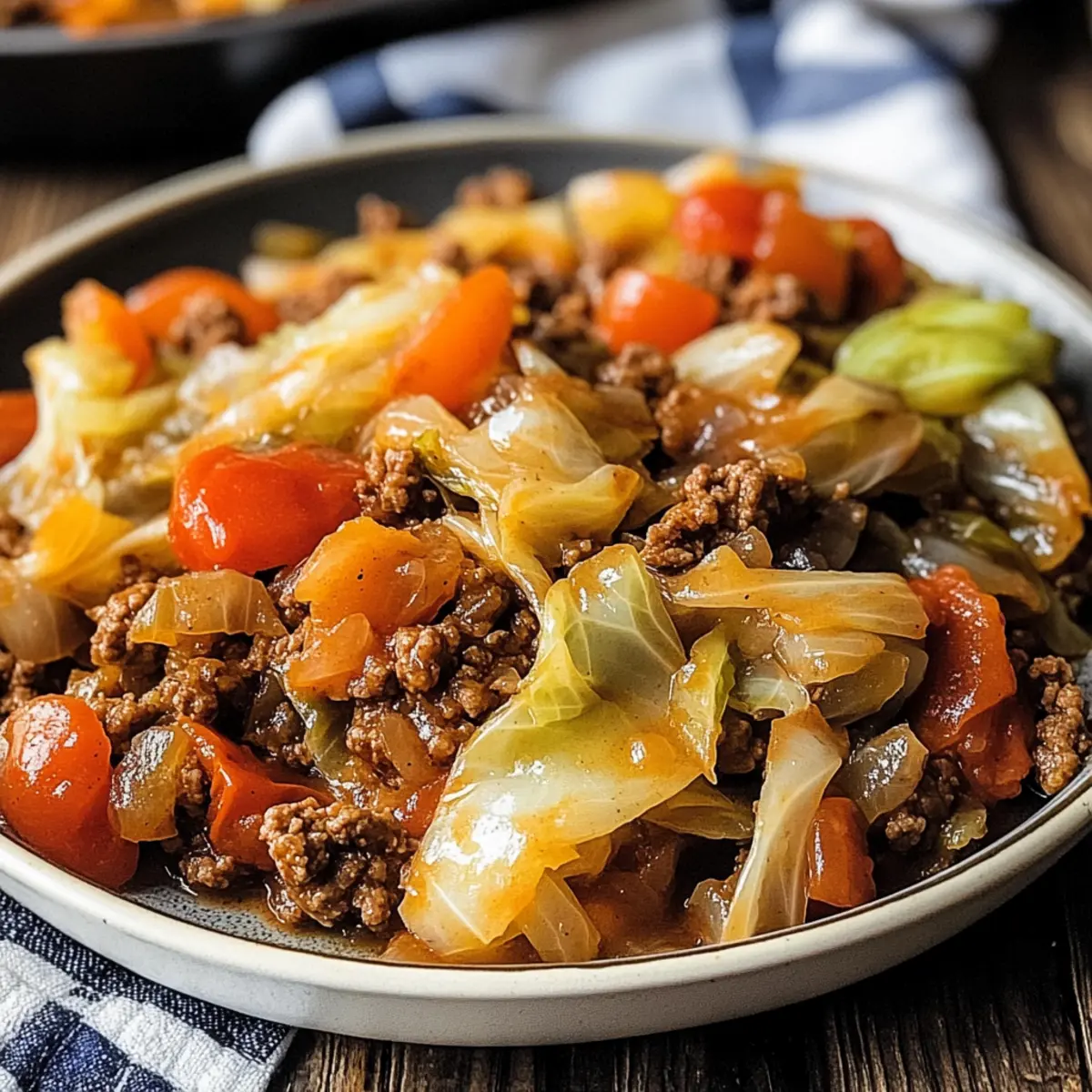 Irish Ground Beef and Cabbage