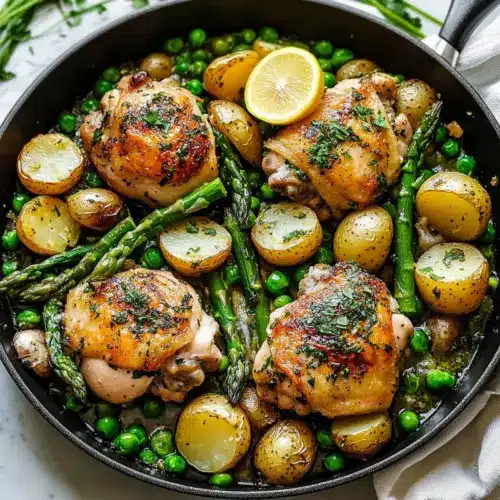 Lemon-Herb Chicken with Spring Veggie Skillet