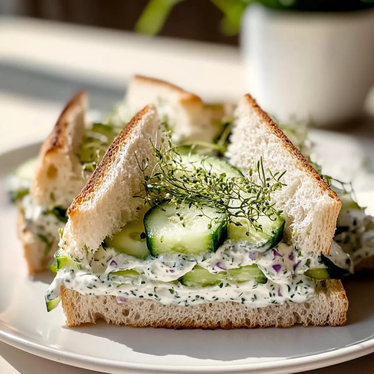 Cucumber Salad Sandwiches