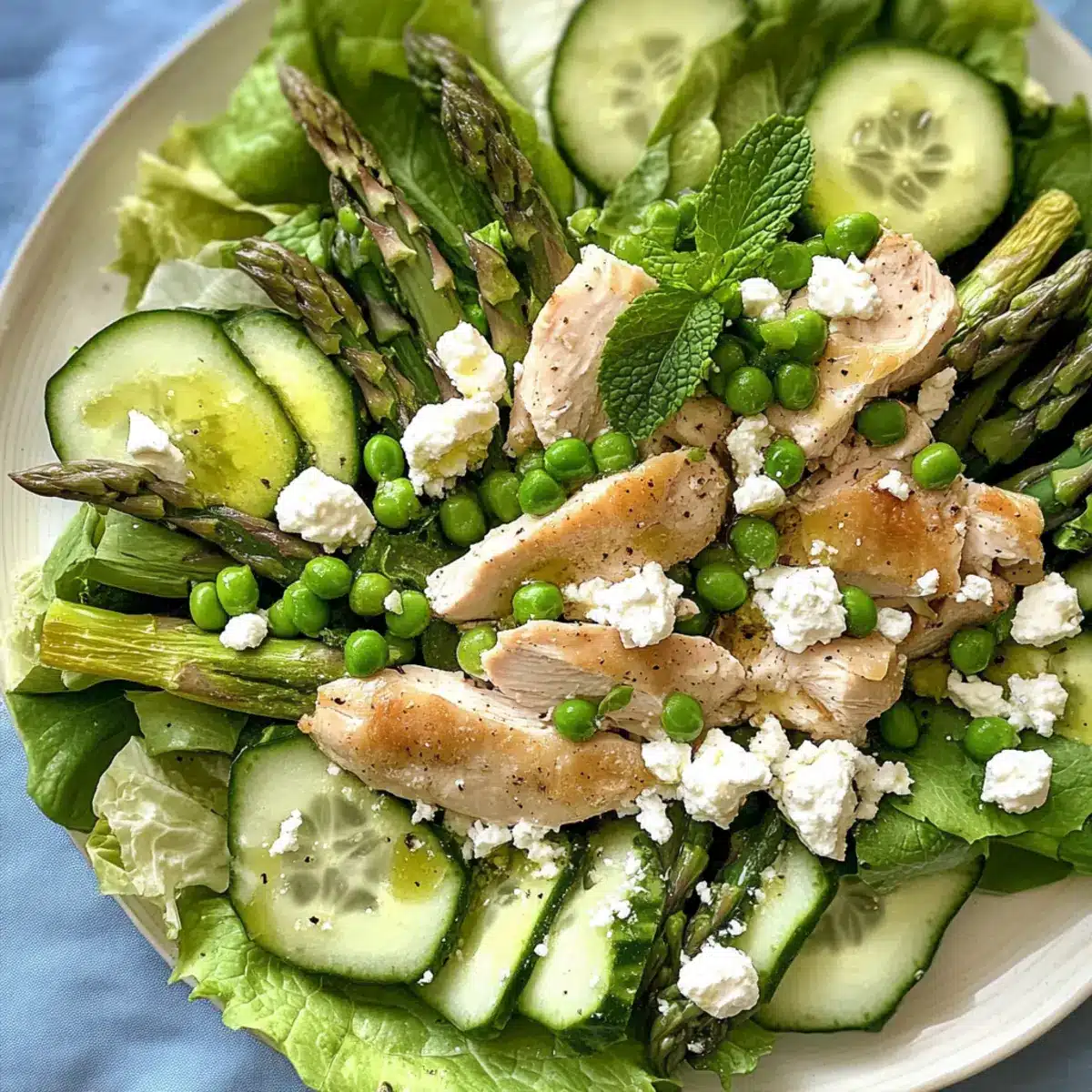 Spring Salad with Chicken and Lemon Dressing