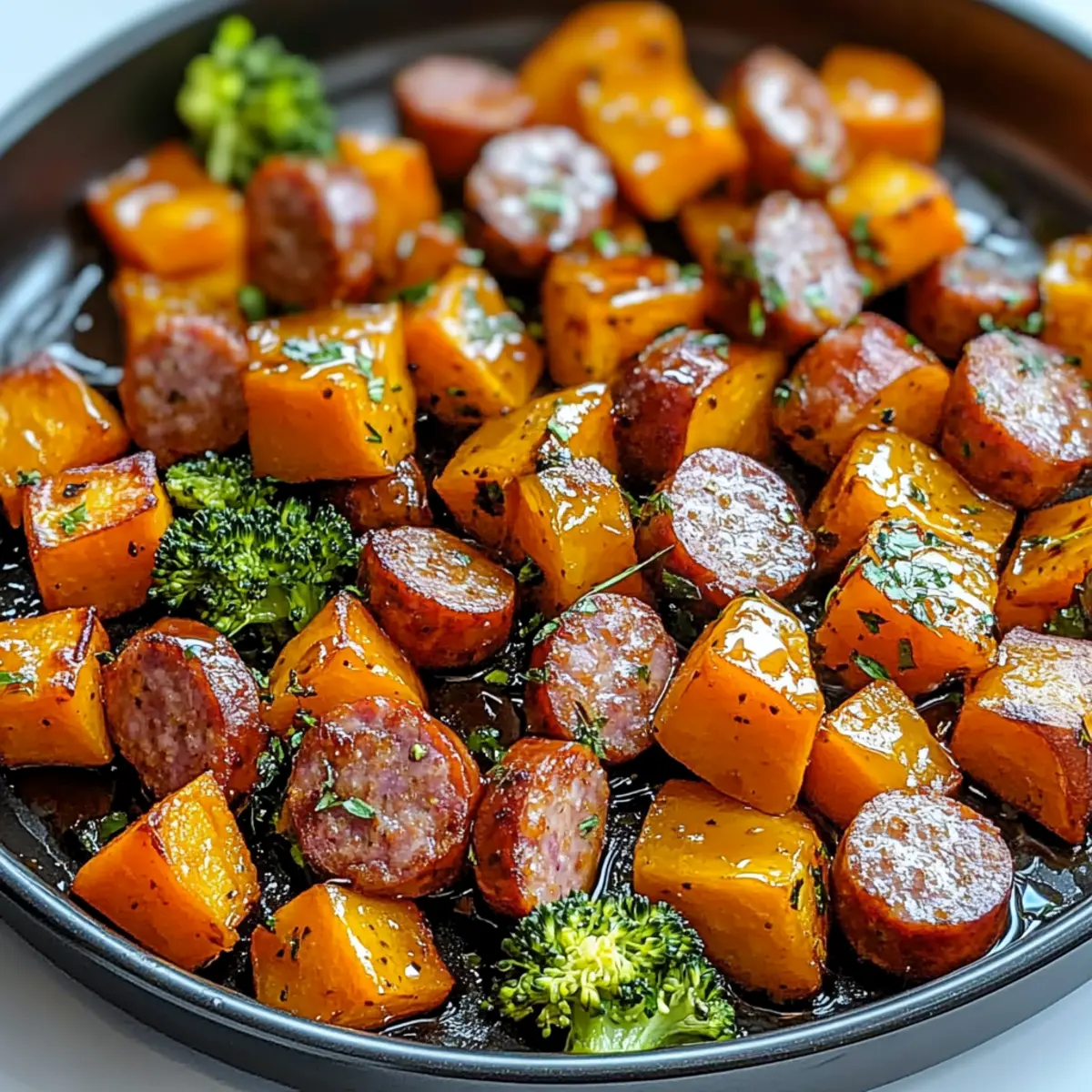 Sheet Pan Sausage and Sweet Potatoes